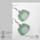 Earrings "Frog", red-green color in silver