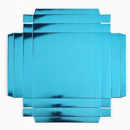 Box for musser cakes "Blue", 17.8 x 17.8 x 6.5 cm, New Year-8