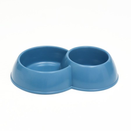Double plastic bowl 630 and 430 ml, 29.5 x 20 x 6 cm, mix of flowers