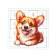 Puzzle "Fifteen. Corgi", Logical Board Game, 22x22 cm