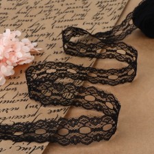 Capricon lace, 30 mm × 10 ± 1 m, black color