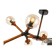 Ceiling EVOLUCE lamp. Sle109402-08. Raquel. 8x60 watts, E27, 102x102x48 cm, black color, dark tree