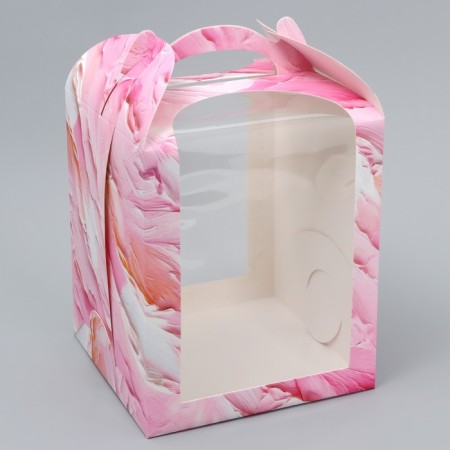 Box for cake, confectionery packaging, "pastel", 15 x 15 x 18 cm-3