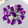 Decor for creativity plastic "Rhinestones heart. Dark violet" set of 30 pcs 2.5x2.5 cm