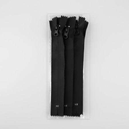 Lightning "Spiral", No. 5, insoluble, waterproof, castle machine, 18 cm, black color-2