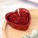 Candle "Heart" 9x4.5cm, ruby