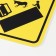 Decorative sign (poster) "Caution" 32x32 cm, plastic