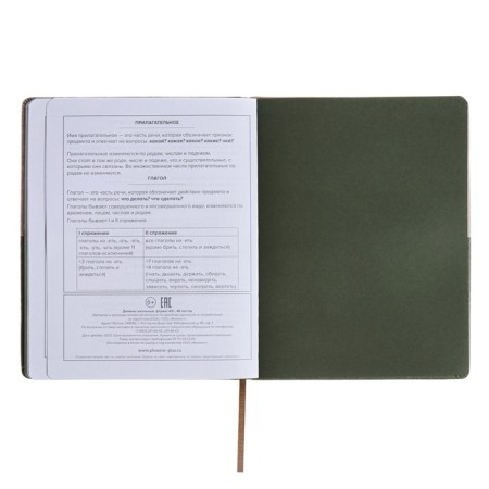 School diary for grades 1-11, 50/50 %, solid cover with foam rubber, artificial leather, silkography, lies, universal cheat sheet, 48 sheets, block 80g/m2-12