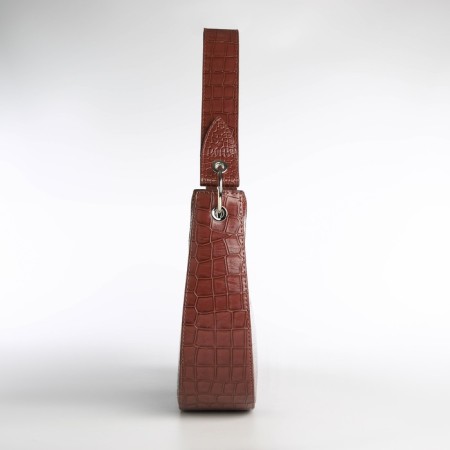 Women's bag Textura, baguette, small size, brown color-3