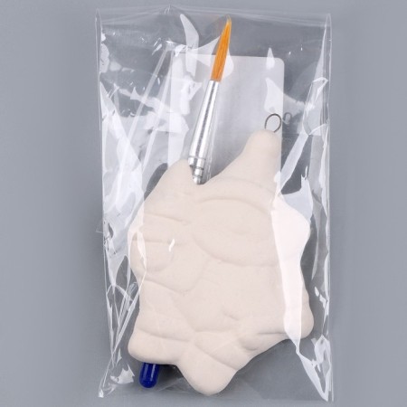 Christmas tree decoration for coloring "Snowman with a Christmas tree" with a suspension, brush-6
