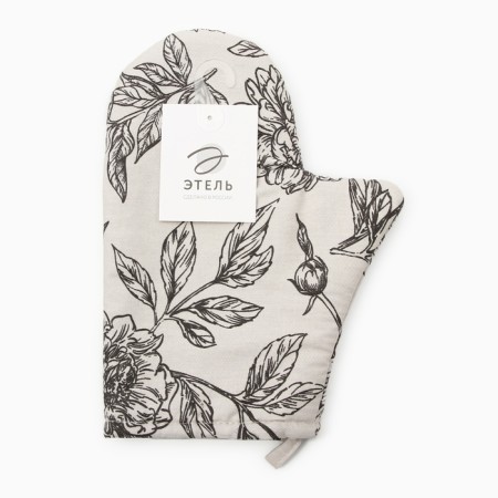 Black Flowers Ethel Mittens and Open Pass 20x27cm, 100% X/L, Sarzha 190 g/m2-3