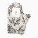 Black Flowers Ethel Mittens and Open Pass 20x27cm, 100% X/L, Sarzha 190 g/m2