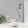 Souvenir Polystone "Mermaid on the shell" White with silver 23x16x35.9 cm