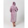 Women's bathrobe with a hood, size 48, plum color