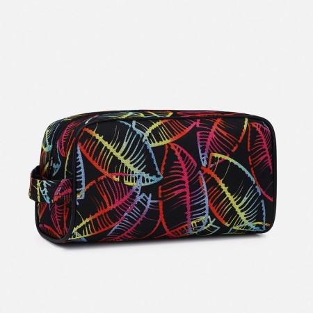 Cosmetic bag with lightning, black color