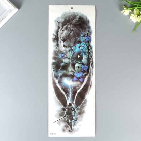 Black body tattoo with the color "lion" 48x17 cm-1