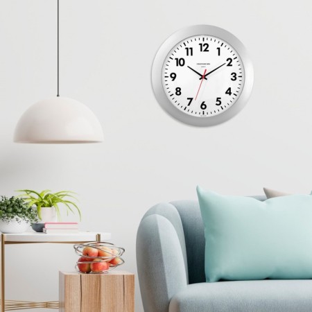 Wall clock, series: classic, D-30 cm, silver rim-3