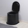 Country toilet, h = 35 cm, without a bottom, with holes for attaching to the floor, black