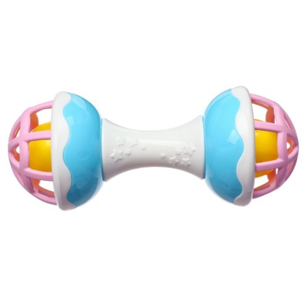The rattle "Dumbbell", with elastic elements, 17 cm-1