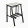 Stool-steamer on a metal frame, cement/black