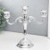 Summary Metal for 3 candles "Listopad" Color silver 20x21x8.5 cm