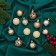 Set of balls plastic D-4 cm, 12 pcs "Melody" ornament cod, gold