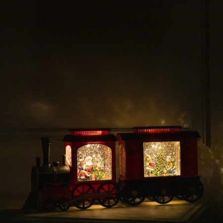 LED figure "Train" 48 × 20 × 9.5 cm, plastic, AAX3 batteries (not complete), USB, glow warm white-6