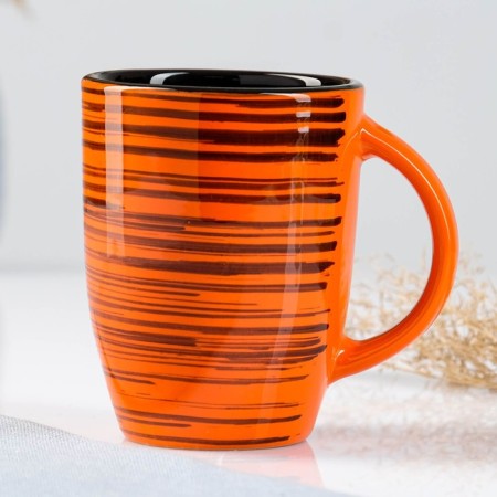 Grace mug 0.35l / 8.5x11cm, orange strip