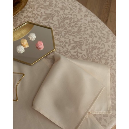 Round tablecloth Sofi de Marko "Becky", size 160 cm, beige color-1