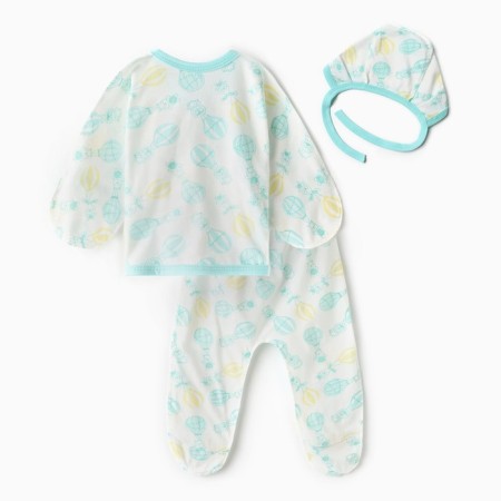 A set for newborns, the color of milk/balloons, height 62 cm-7