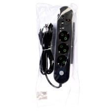 Extension cord 3 euros + 1 unive. roses, 3m, 1300 watts, 3x0.75 mm2, with salary, with off.