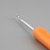 Knitting hook, with a plastic handle, d = 3.5 mm, 14 cm, color mix