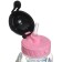 Drill - children's impotance with silicone tube "Happiness", 270 ml., Black/pink color