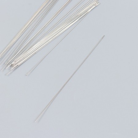 Needles metal for beads in a glass flask thin set 30 pcs Ø 0.45x100 mm 1.5x1.5x14 cm-2