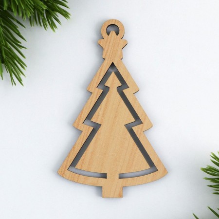Wooden suspension on the “Christmas tree” substrate 5.7 x 9.2 cm.-3
