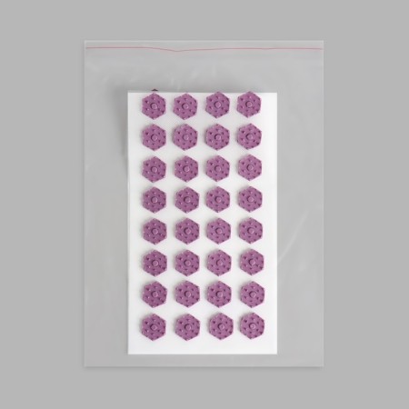 Iplikator-river, the basis of Spanbond, 40 modules, 14 × 32 cm, white/lavender color-8