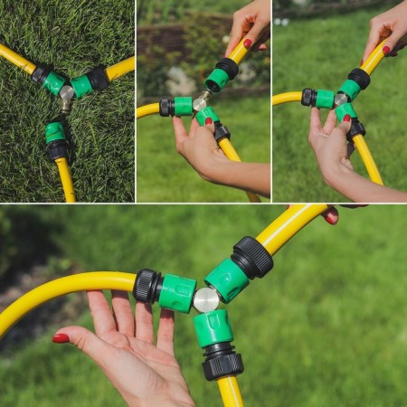 Tee, fast -fast connection, brass, Greengo-3