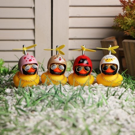Duck with a propeller Torso, yellow color, mix