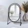 The mirror of the desktop "oval", the mirror surface is 17.5 × 26.5 cm, the color is black