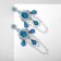 Hanging earrings "Mirror" magical, the color is blue-white in silver
