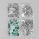 Shirt button, closed, d = 9.5 mm, mint color