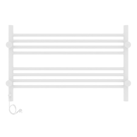 Towel electric heated Laris Olivia ChK8, 800x500 mm, 8 crossbars, right, white-16