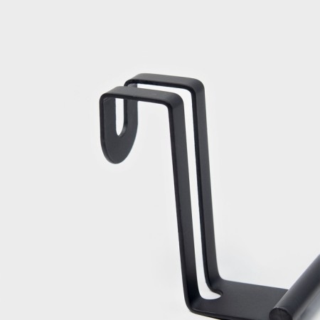 Holder for towels on the door, black color-2