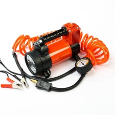 Компрессор автомобильный "Агрессор" AGR-50L, металлический, 12V, 280W, производительность 50 л/мин, переходники для накачки лодок, LED фонарь, сумка