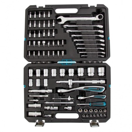 Tool set GROSS 14149, 82 before, 120 teeth, CRV, 1/4 ", 1/2"-2