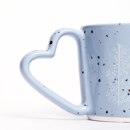 Ceramic New Year's Epheritance Mug of Winter Joy, 280 ml, Lilac-3