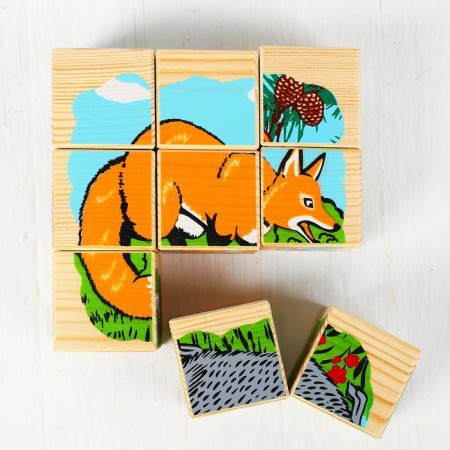Cubes "Forest animals", 9 elements-5
