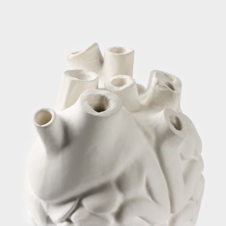 Vase for flowers decorative "Anatomy", white, 14 x 20 cm-4