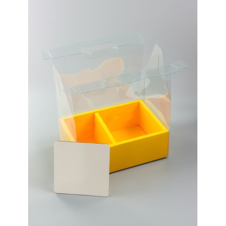 PVC box for colors and desserts 26 x 18 x 30 cm, yellow-2