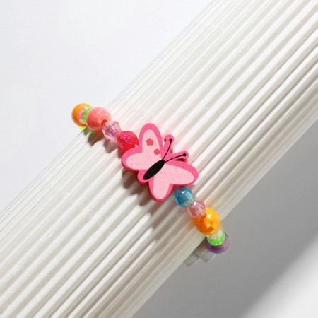 Bracelet Children's "chosen" butterfly with a flower, color mix-5